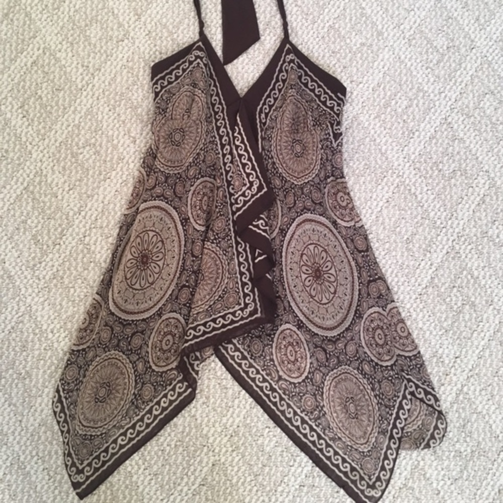 BCBGMaxAzria handkerchief halter top